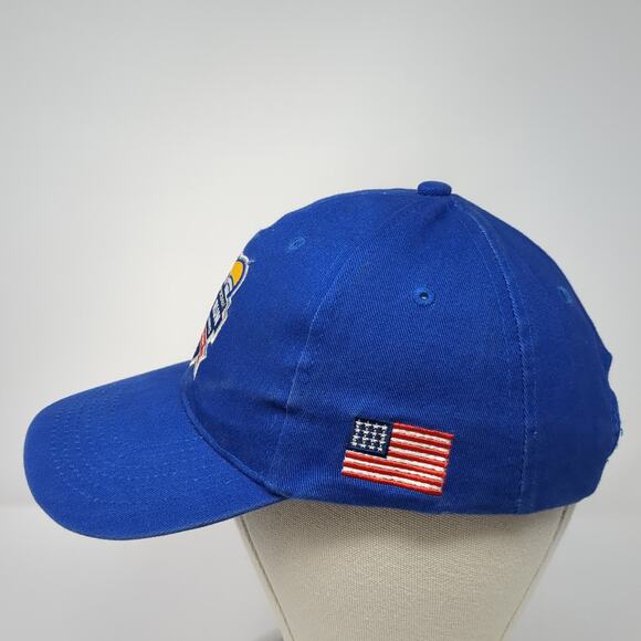 2016 Torch Run 30th Anniversary Strapback Baseball Cap Blue One Size BWM Global - Picture 3 of 10